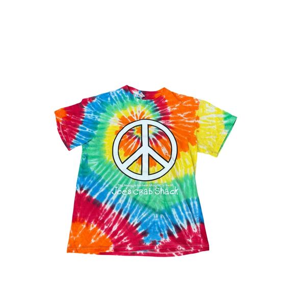 Joe's Crab Shack Peace Love and Crabs Hippy Tie Dye T-Shirt-Medium - Picture 2 of 5